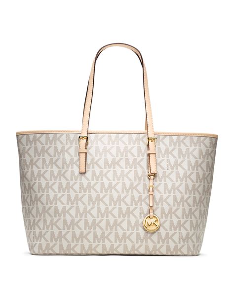 michael kors jet set charm white|michael kors vanilla jet set.